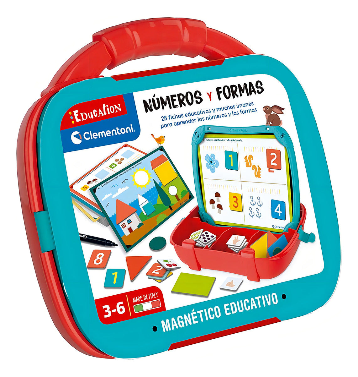 Clementoni Juego Educativo Maletín Magnético Números Y Forma