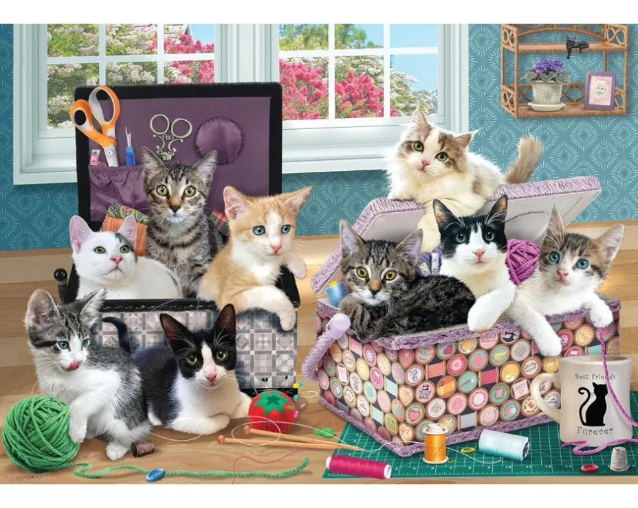 Cobble Hill - Rompecabezas 500 Piezas Gatitos Artesanos