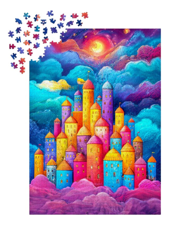 Castillo Entre Nubes 1000 Piezas Marca Enjoy Puzzle