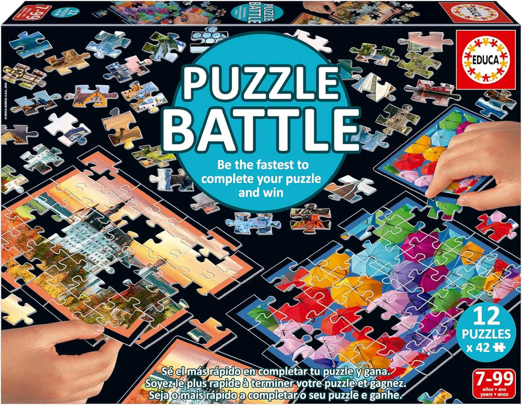 Rompecabezas Y Juego Batalla Viajes 12x42 Piezas Educa