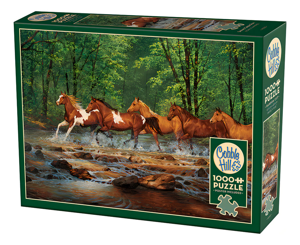 Rompecabezas Caballos En El Bosque 1000 Pz Cobble Hill