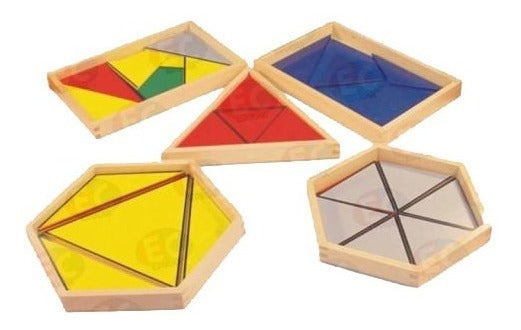 Triángulos Construcción Madera Montessori Diako