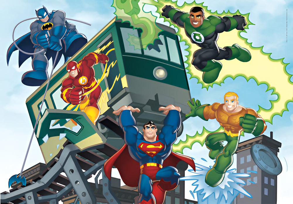Rompecabezas Superamigos Batman Flash Superman 60 Pz Clementoni Italia Aquaman Green Lantern Linterna Verde