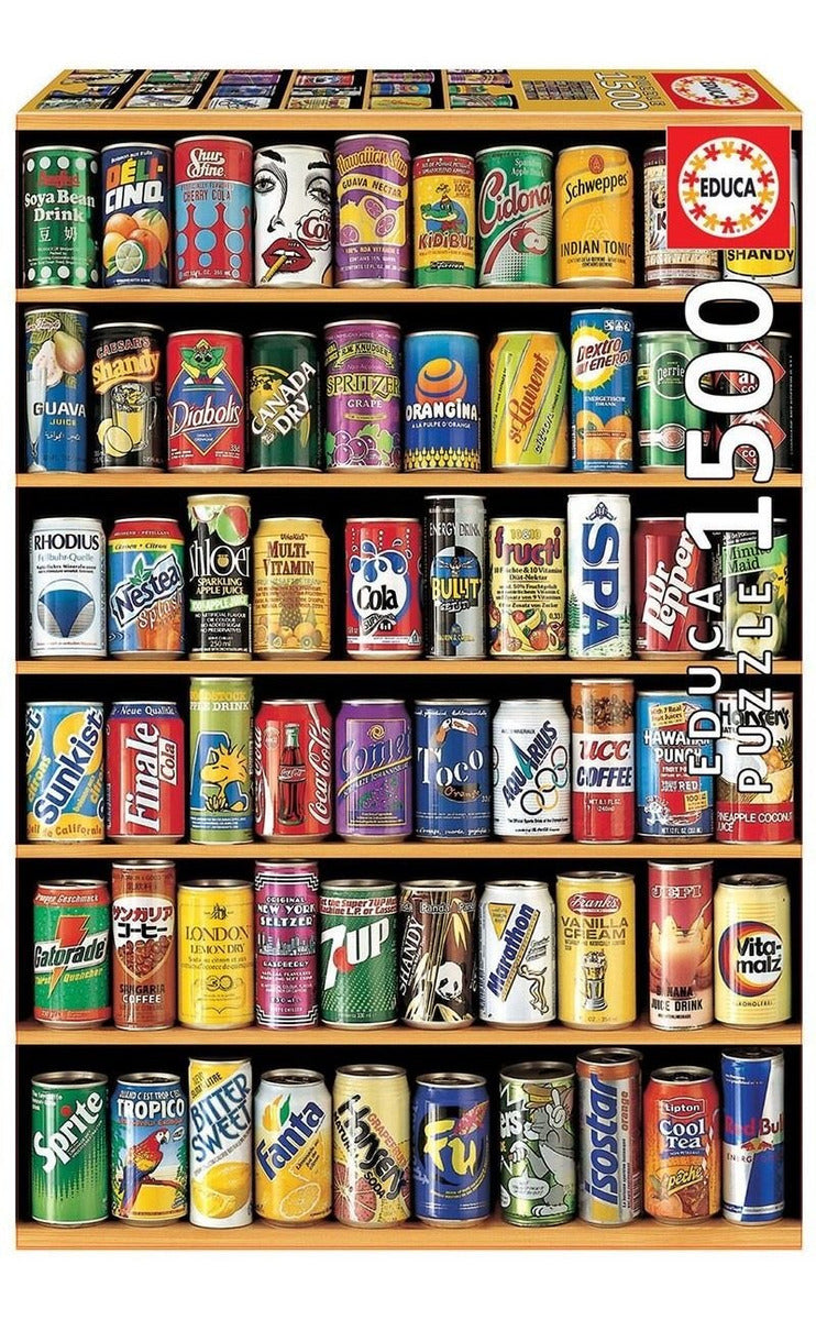 Rompecabeza Puzzle Educa X 1500 Piezas Latas Soft Cans 14446