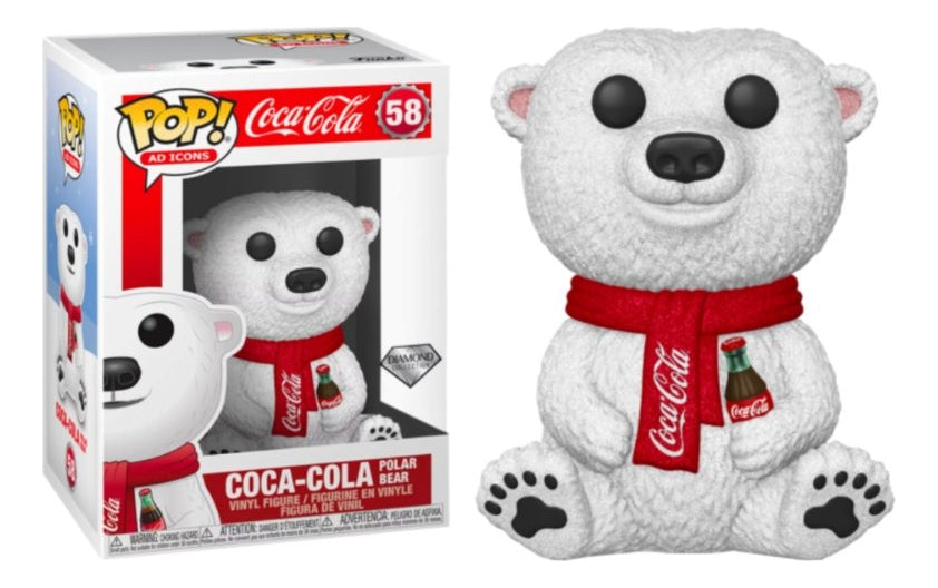 Funko Pop Polar Bear 58 Exclusivo Diamond Coca-cola