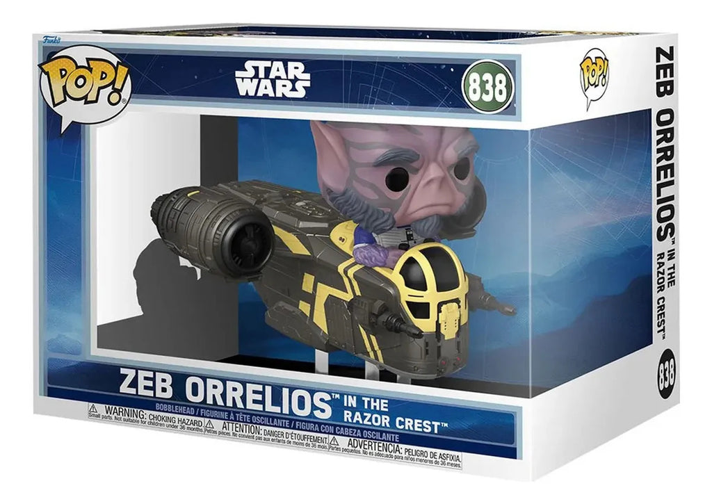 Funko Pop Rides Deluxe: Mando & Grogu - Zeb En Razor Crest