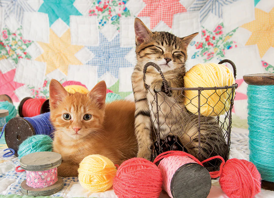 Rompecabezas Cobble Hill 1000 Piezas Gatos Bolas De Pelusa