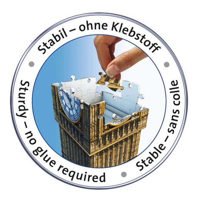 Rompecabezas 3d Big Ben Londres 216 Piezas | Ravensburger | Puzzle Premium Con Corte Preciso Sin Pegamento Y Reloj Funcional Para Decoración Arquitectónica