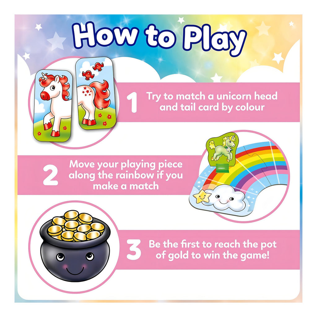 Juego De Mesa Infantil Unicornio Rainbow Orchard Toys 3 A 7 Años