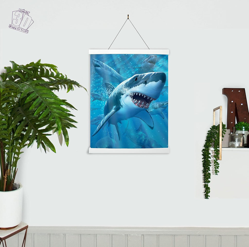 Deluexebase Póster 3d Live Life Great White Delight