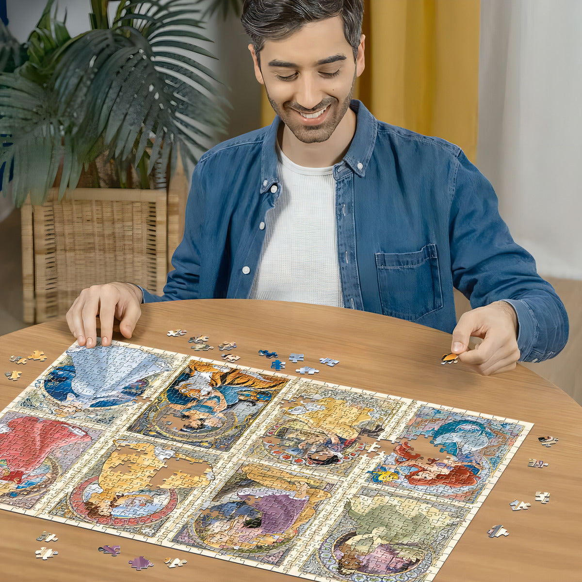 Rompecabezas Disney Princesas Modernistas Art Nouveau | 1000 Piezas Ravensburger | Corte Preciso Y Acabado Antirreflejante