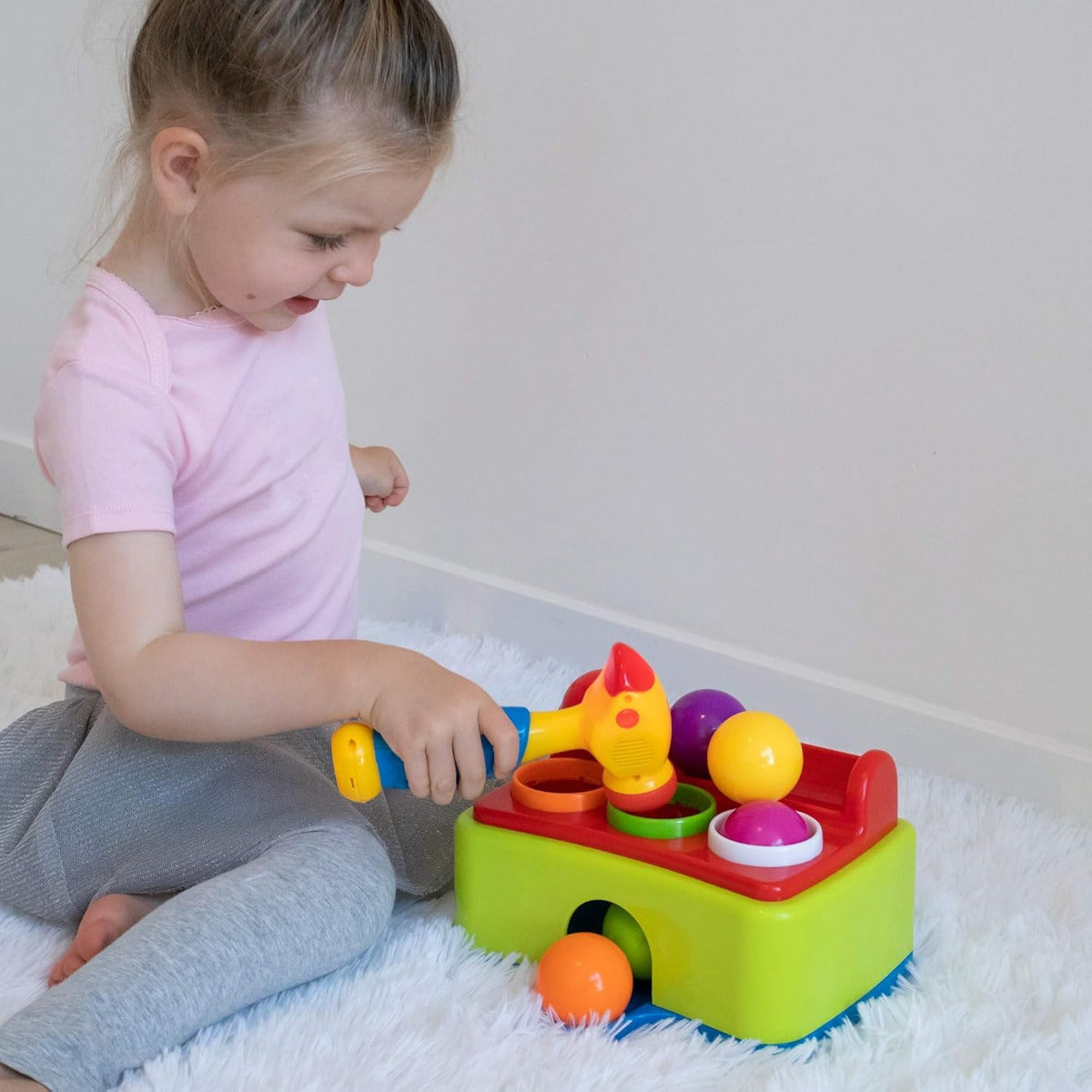 Juego Martillo Musical Con 6 Pelotas Para Bebé