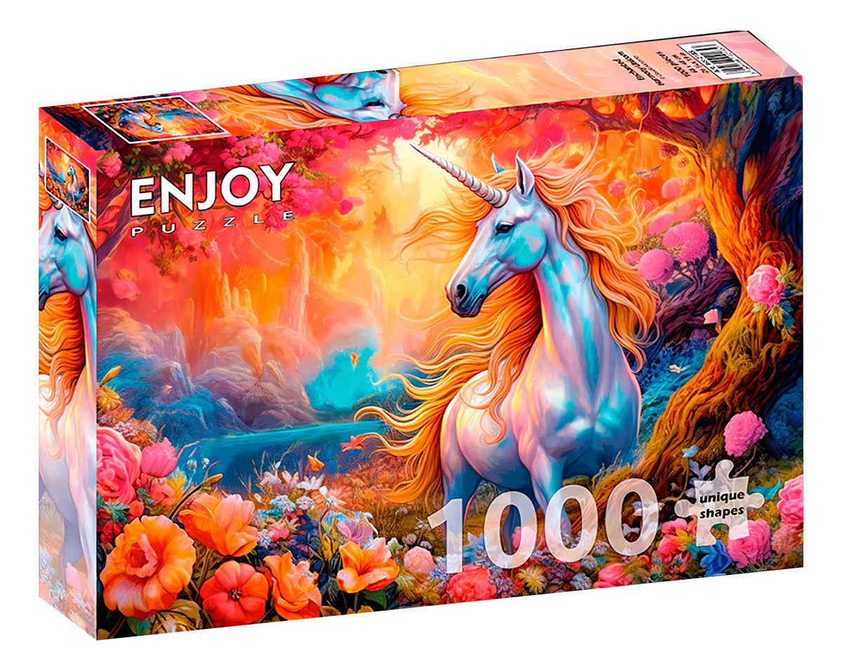 Rompecabezas 1000 Piezas Unicornio Encantado Enjoy Puzzle Cartón