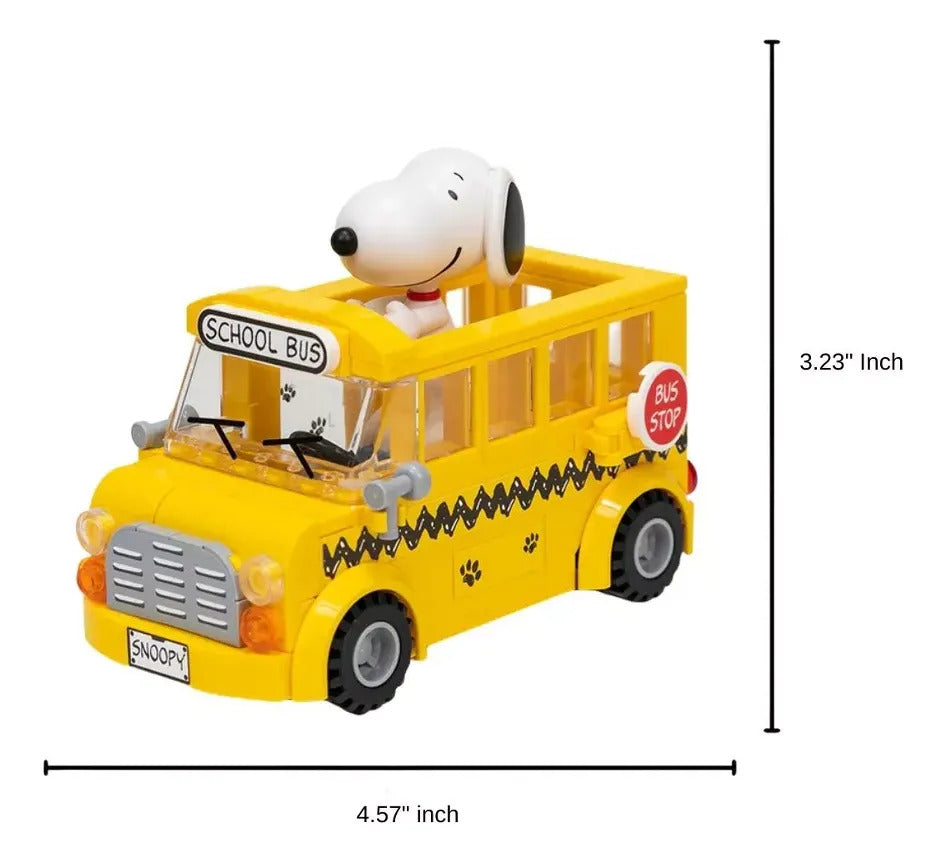 Set De Bloques Construcción Autobús Escolar Snoopy Pantasy