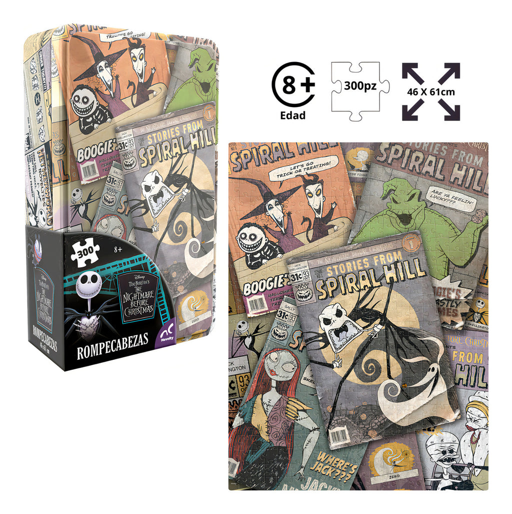 Rompecabezas The Nightmare Before Christmas 300 Piezas En Lata Coleccionable | Puzzle Disney Tim Burton Edición Especial