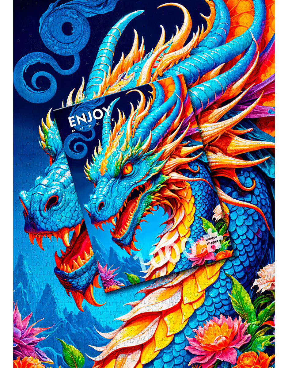 Rompecabezas Enjoy Puzzle 1000 Piezas Dragón Azul
