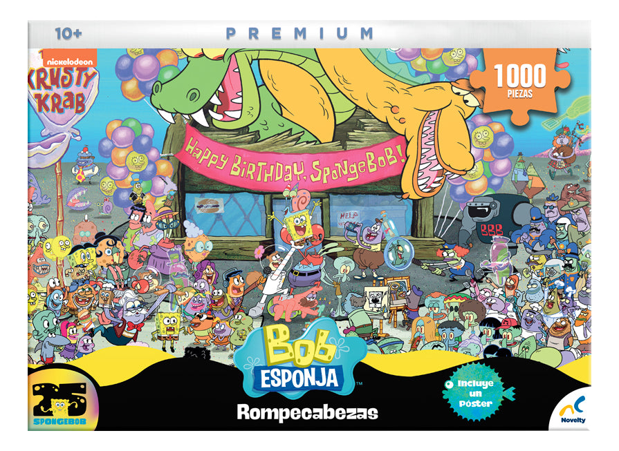 Nickelodeon Rompecabezas De Bob Esponja Premium 1000 Piezas