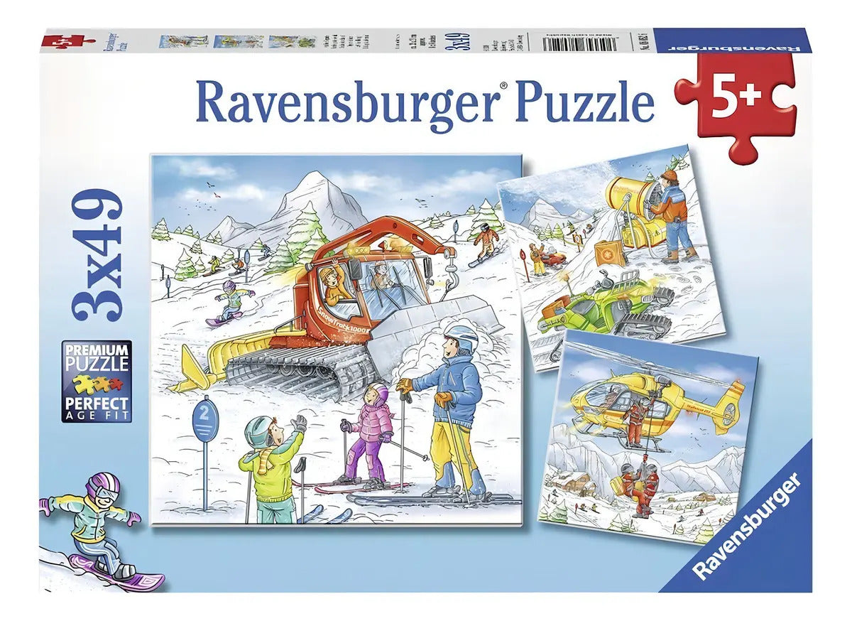 3 Rompecabezas Ravensburger Vamos A Esquiar 49 Piezas C/u 5