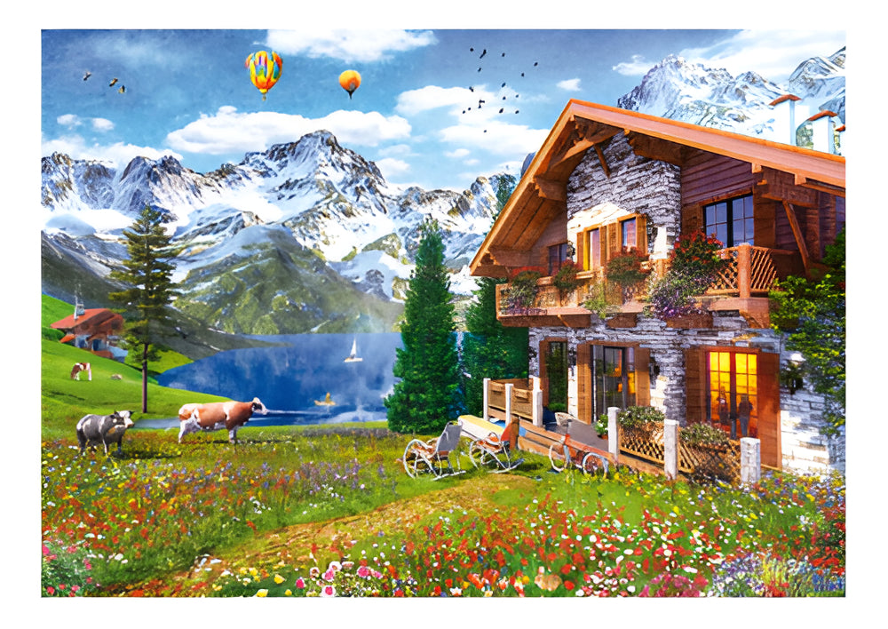 Rompecabezas Puzzle Educa 4000 Piezas Hogar En Los Alpes