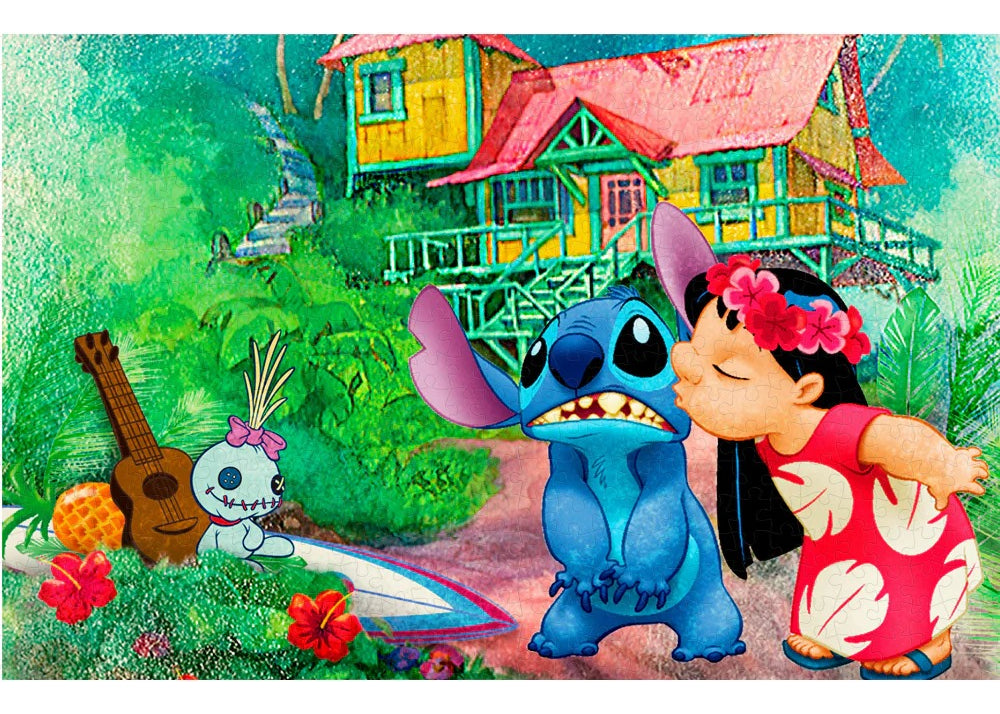 Rompecabezas Lilo Y Stitch 600 Piezas De Plástico