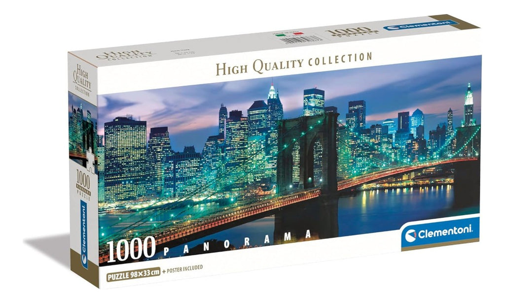 Rompecabezas Puente De Brooklyn Panorama  Clementoni 1000 Pz