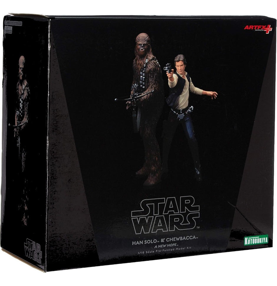 Figuras Star Wars Han Solo Y Chewbacca Artfx+ Kotobukiya