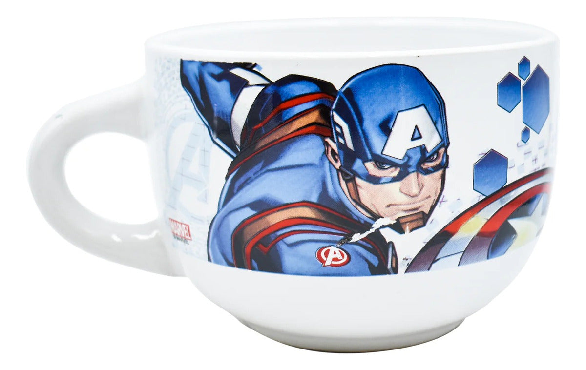Taza Jumbo Iron Man Capitan America Avengers 820 Ml Cerámica