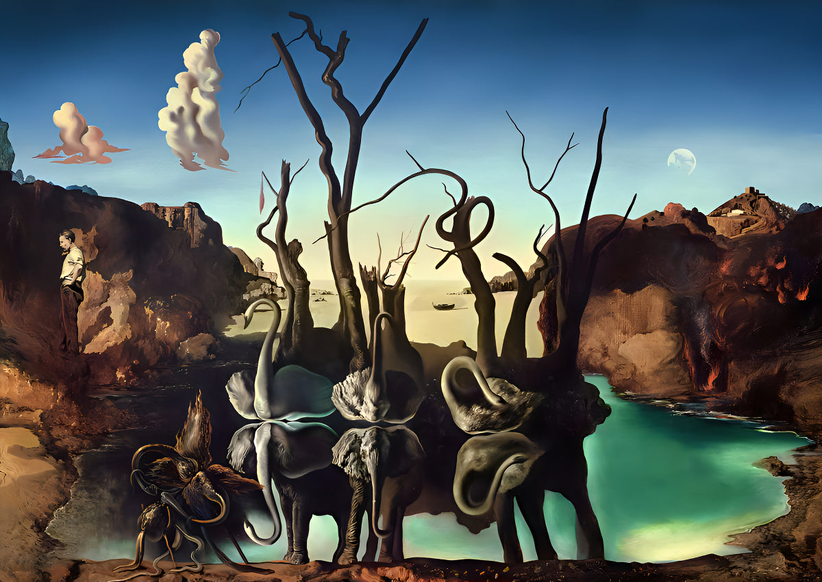 Rompecabezas Cisnes Que Se Reflejan Salvador Dalí 1000pz