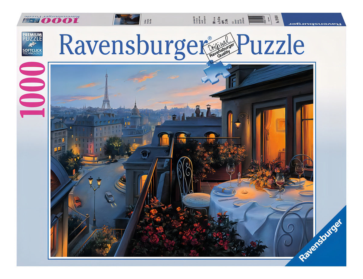 Rompecabezas Ravensburger Balcón Vista París 1000 Piezas 14+
