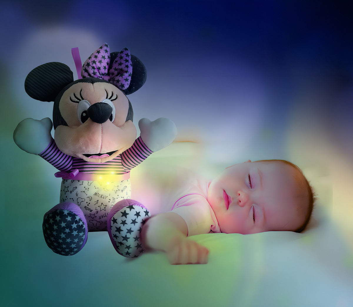 Disney Baby Minnie Mouse Peluche Suave Y Luz Mimi Clementoni