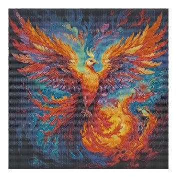 Kit Pintura Arte Diamante Ave Fénix Educar Dm-76