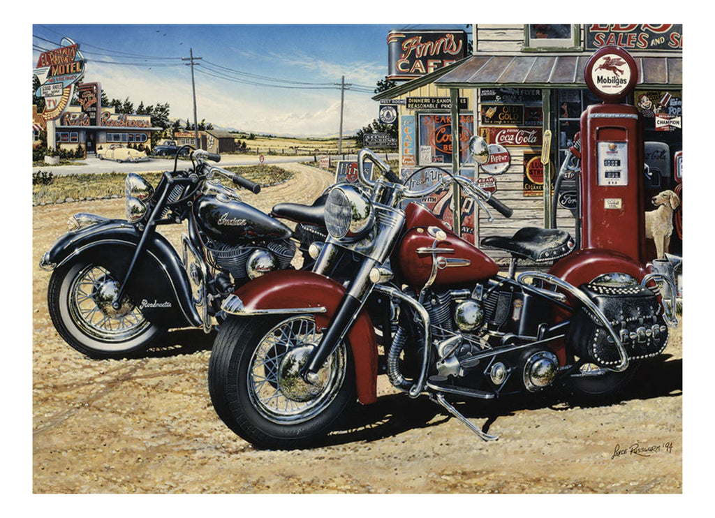 Rompecabezas Estacion De Motocicletas 1000 Pz Cobble Hill Chopper Biker Culture