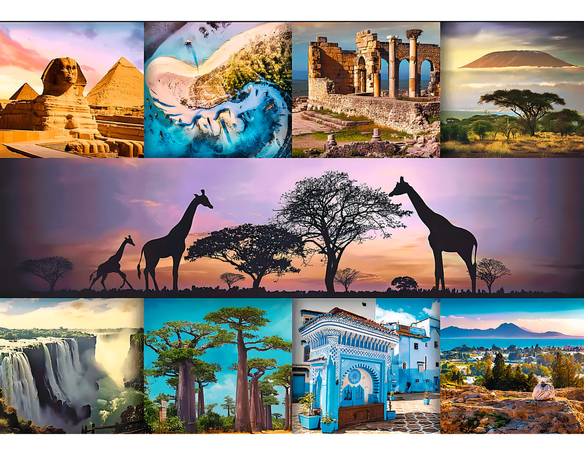 Trefl Rompecabezas De 1000 Piezas Collage Lugares De África