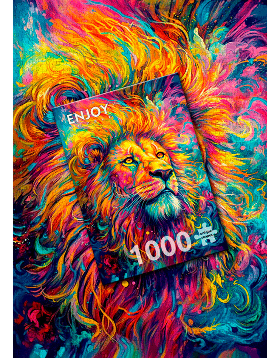 Rompecabezas 1000 Piezas León Modelo 2205 Material Cartón Enjoy Puzzle