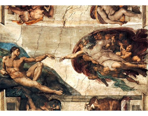 Creation Of Adam Rompecabezas 1000 Piezas Mini Tomax