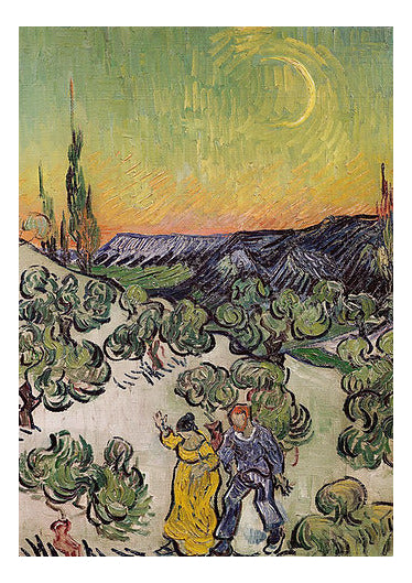Paisaje Con Pareja Caminando Y Luna Creciente Tomax 1000 Pz