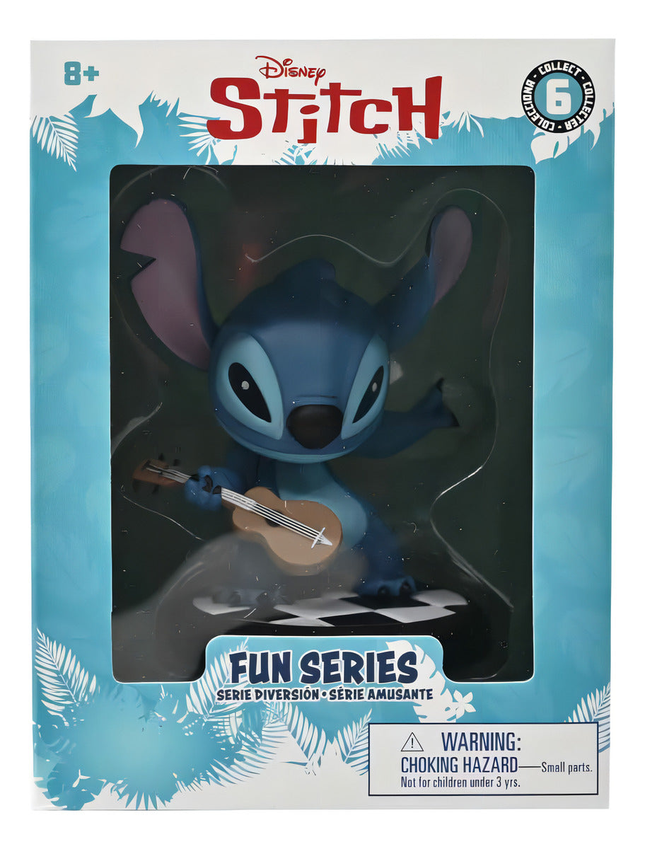 Figura Coleccionable Stitch Guitarrista Yume Disney Caja Del Héroe 10x4cm