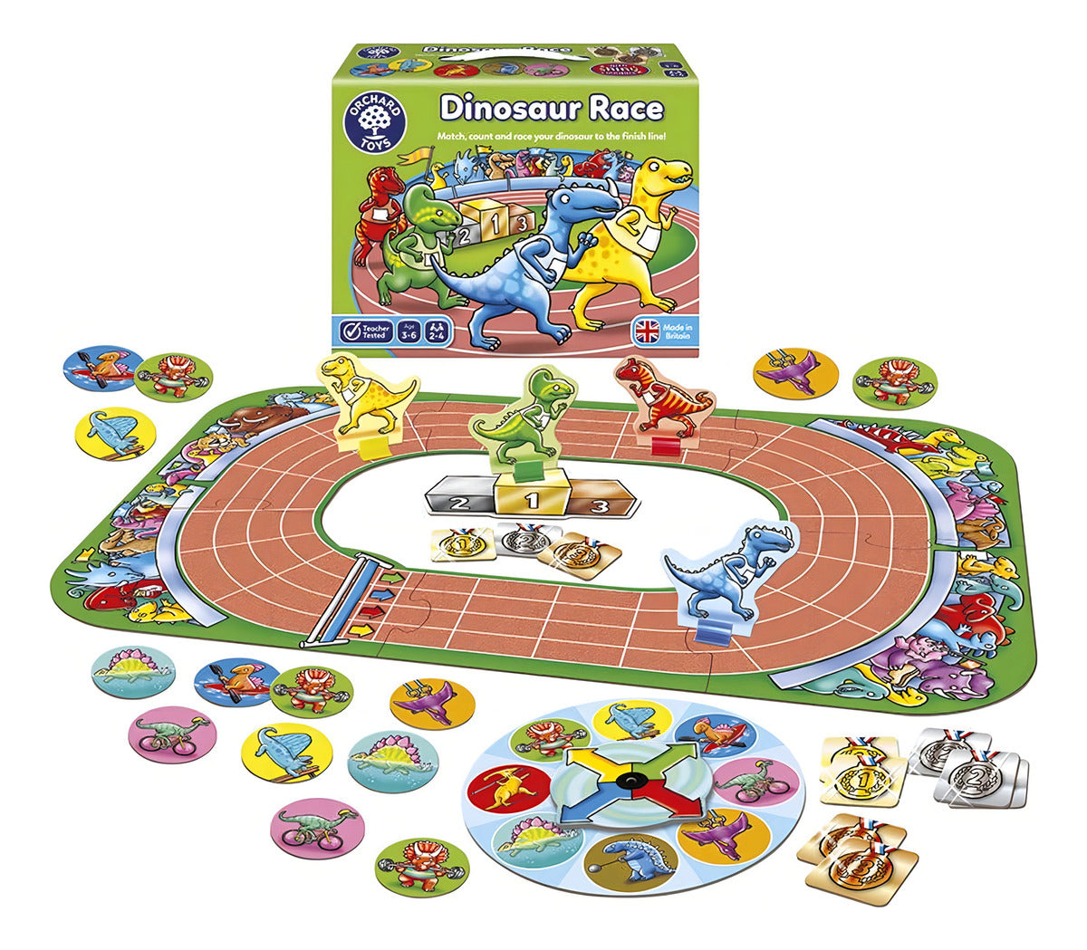 Juego De Mesa Dinosaur Race Orchard Toys Niños 3+ Años Educación