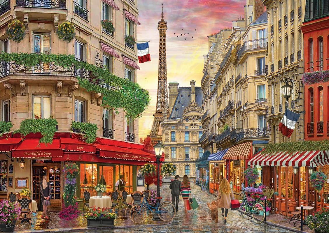 Rompecabezas Anatolian David Mclean Cafe Eiffel 1500 Piezas