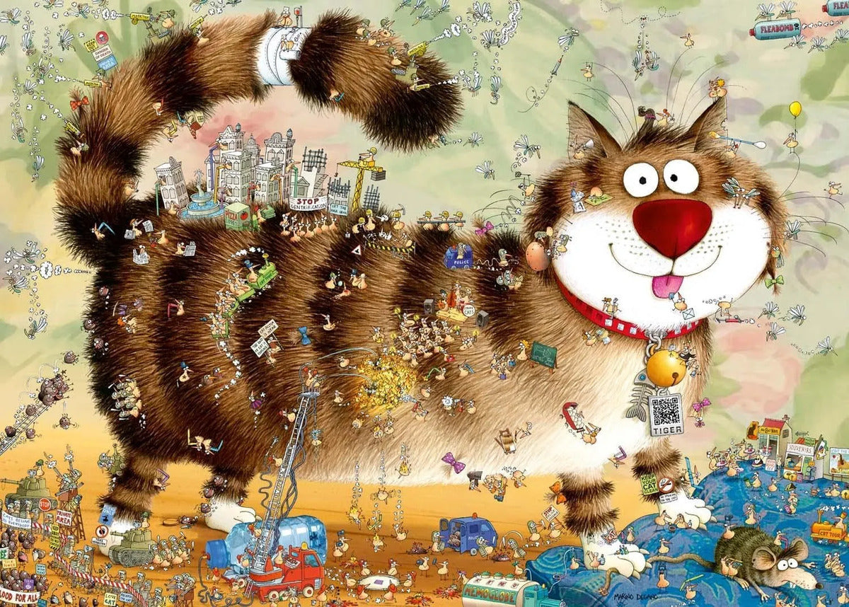 Heye Degano: Vida De Gatos Rompecabezas 1000 Piezas