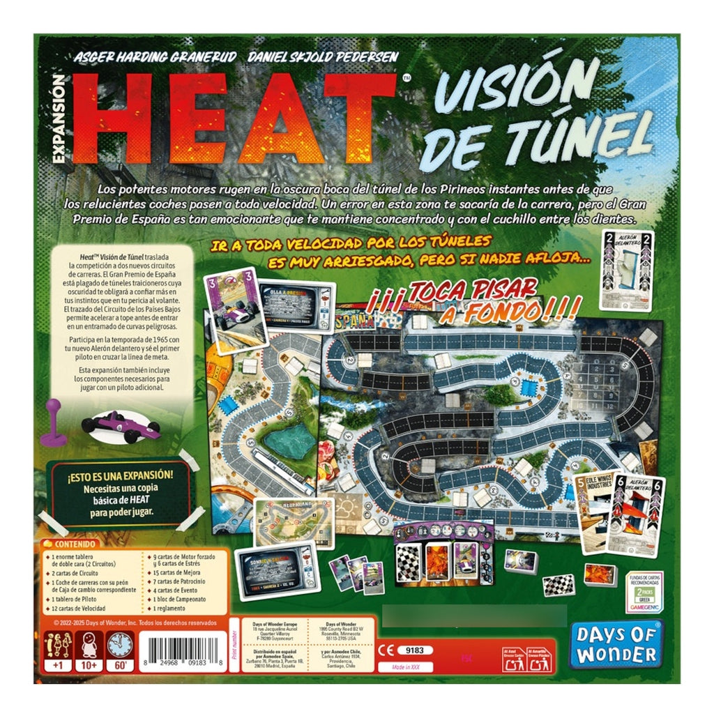 Juego De Mesa Heat Visión De Túnel Expansión Carreras Asmode