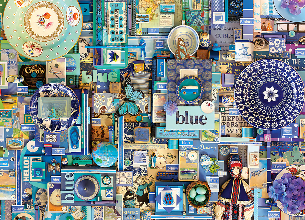 Rompecabezas 1000 Piezas Arte Azul Cobble Hill Shelley Davies Rainbow