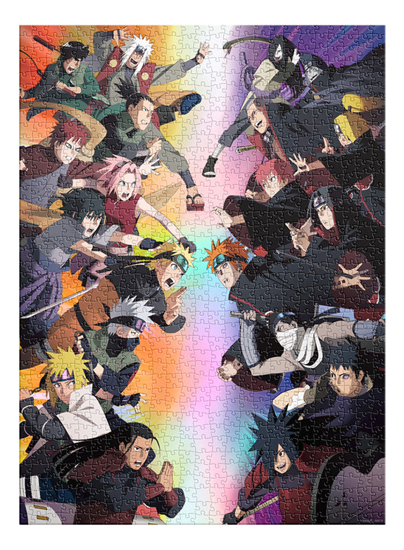 Rompecabezas Naruto Shippuden 1000 Piezas  Puzzle Coleccionable De Anime Para Adultos Y Niños  50 X 68 Cm Con Personajes Icónicos
