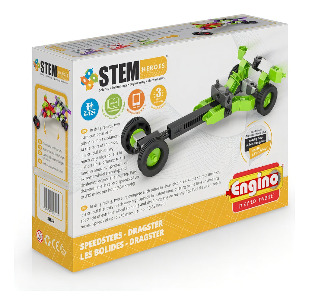 Engino Héroes Speedsters 39 Piezas Dragster Sh32