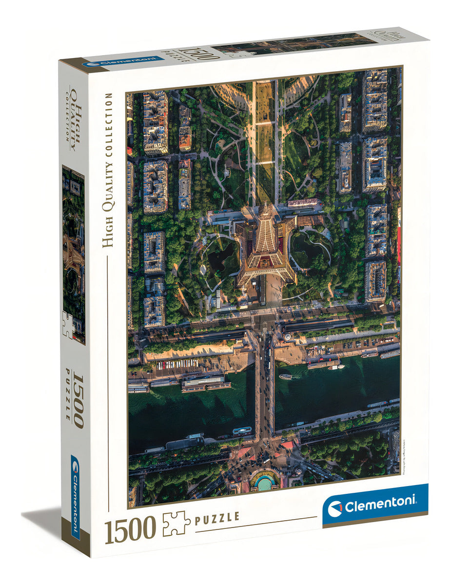 Rompecabezas Vuelo Sobre Paris 1500p Clementoni Torre Eiffel