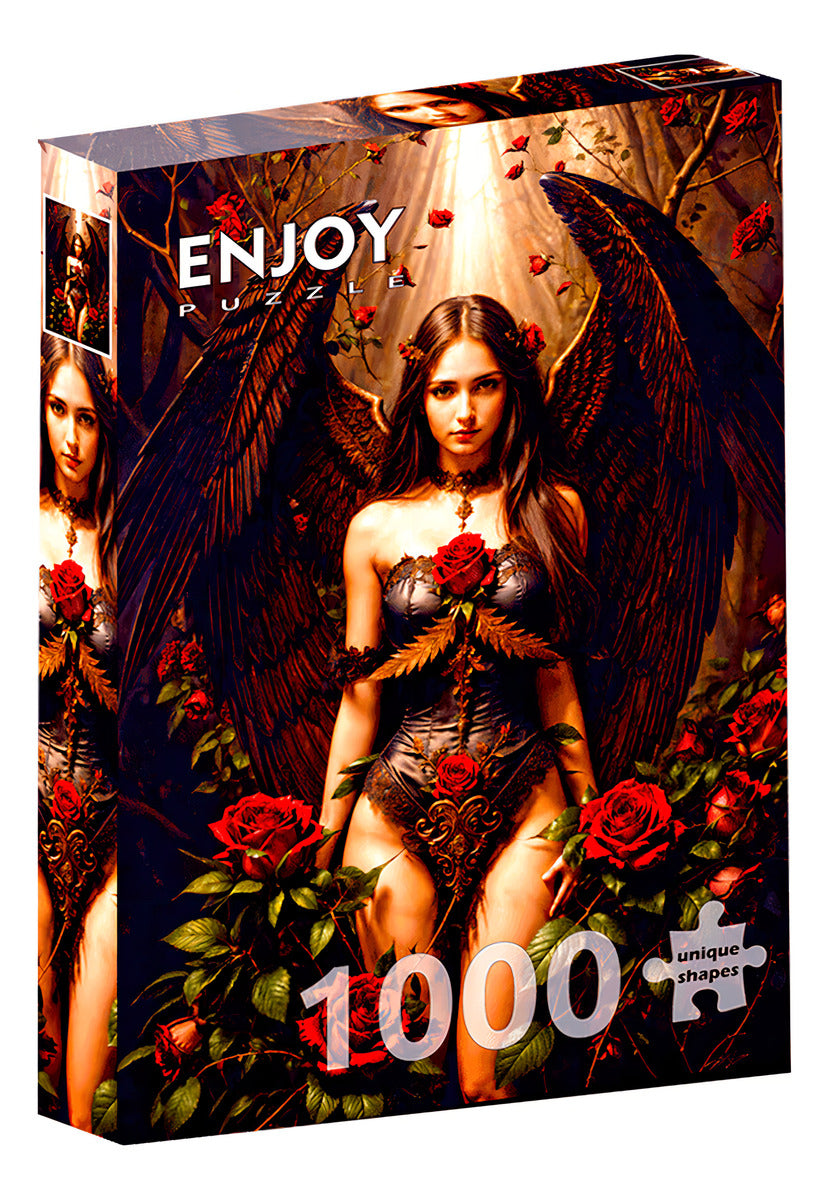Rompecabezas Enjoy Puzzle 1000 Piezas Ángel Oscuro Arte Cartón