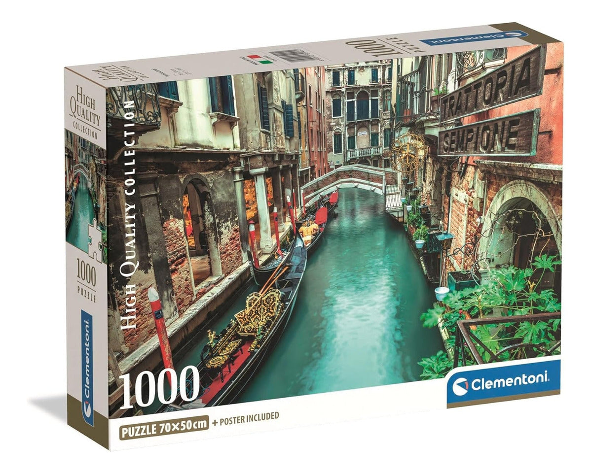 Rompecabezas 1000 Piezas Canal De Venecia Italia Clementoni