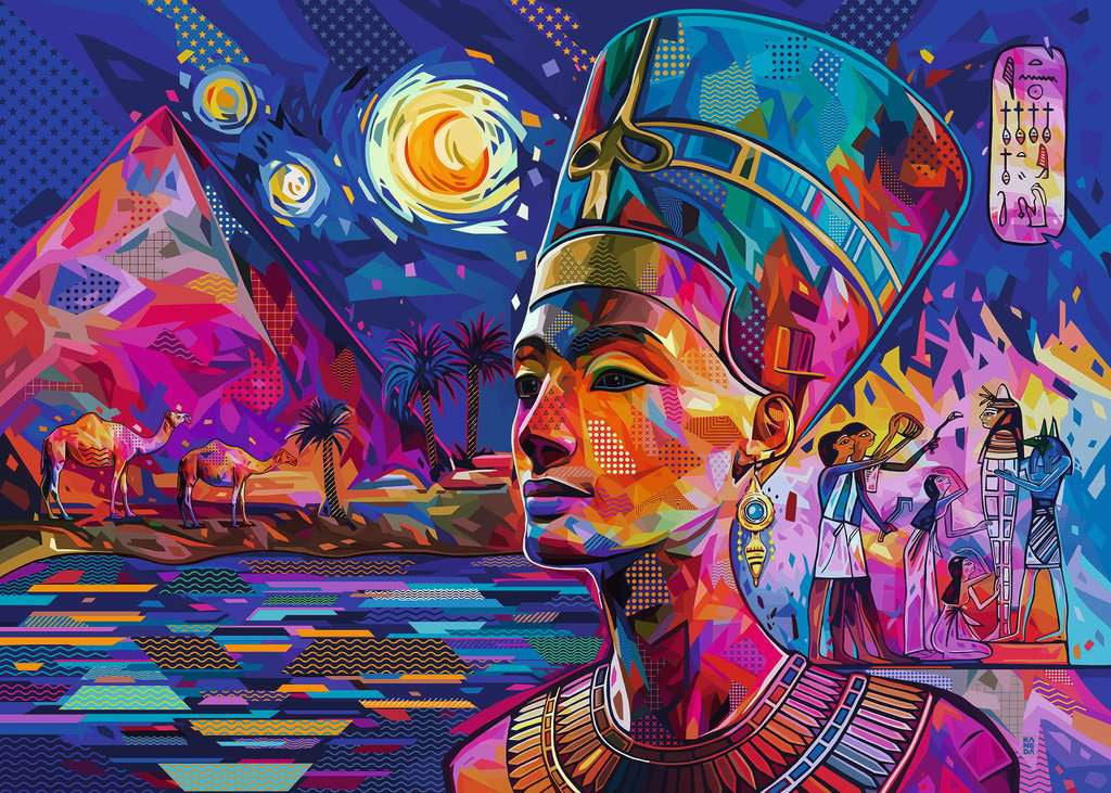 Rompecabezas Nefertiti Egipto Piramides 1000 Pz Ravensburger