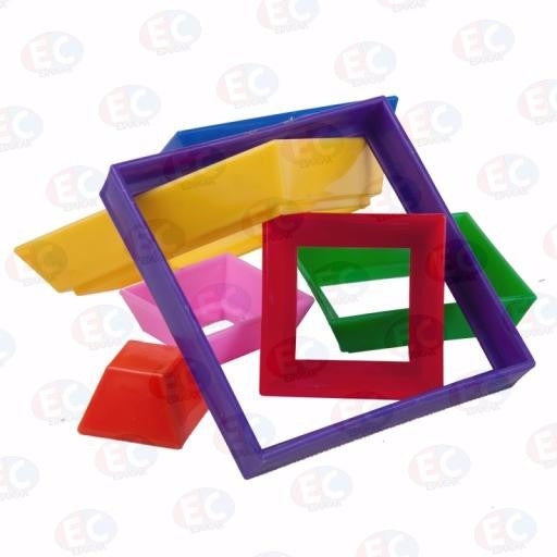 Edu-070 Piracolor 7 Juegos C/ 49 Pirámides Apilables Eduplas