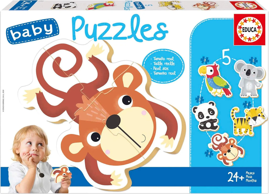 Rompecabezas Progresivo Baby Puzzle Fauna Salvaje Educa 19pz